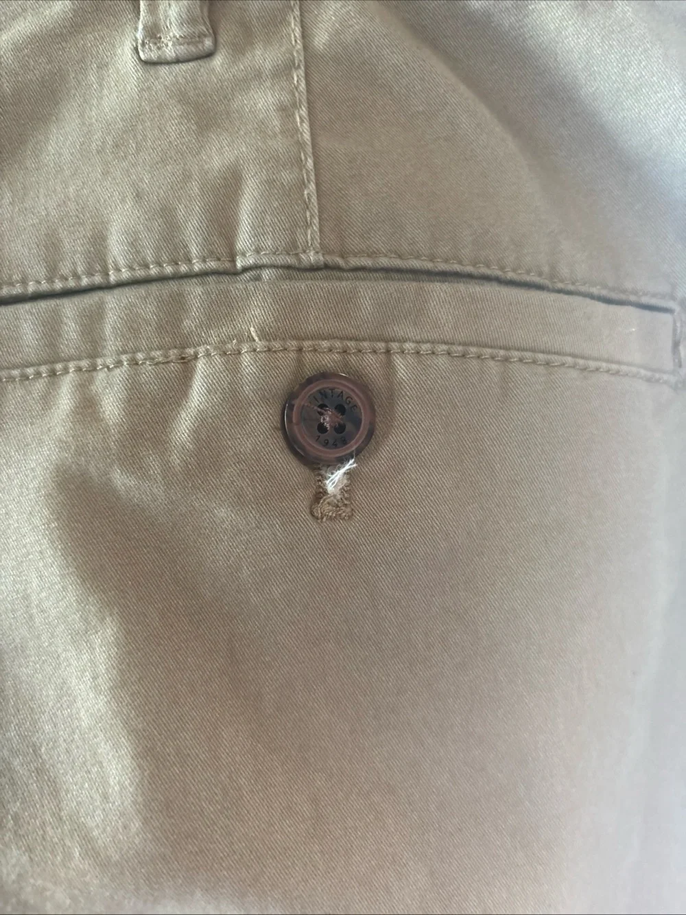 Weatherproof Vintage Men's Classic Khaki Cotton Pants 38x32